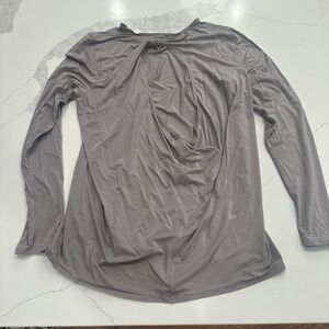 lululemon athletica Gray Flowy Long Sleeve Top